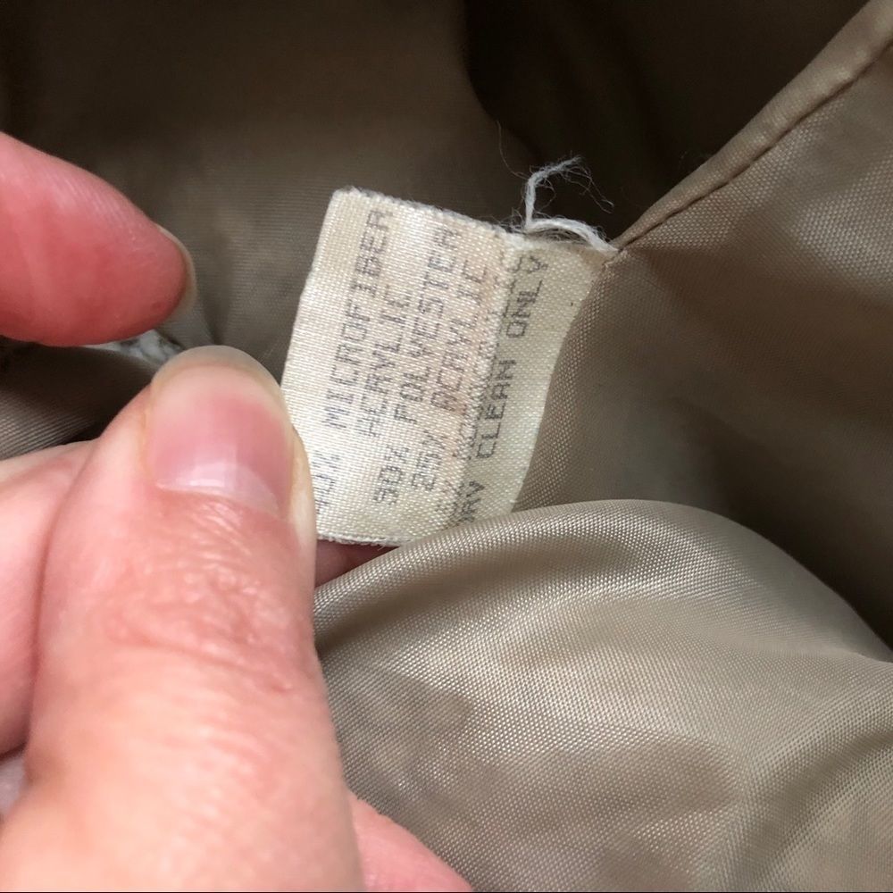 Harris Wallace Oatmeal Teddy Bear Zip Jacket S - Picture 8 of 8